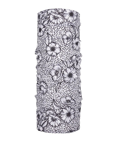 XTM Micro Neck Tube - Black White Floral