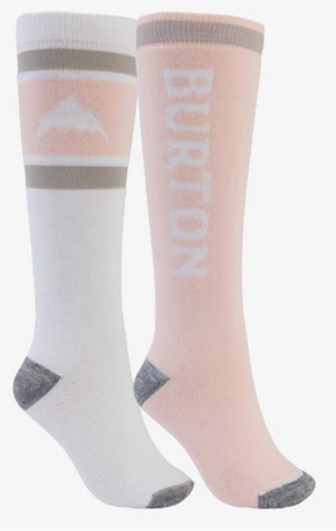Burton Weekend Midweight Two Pack Socks Womens Stout White / Peach