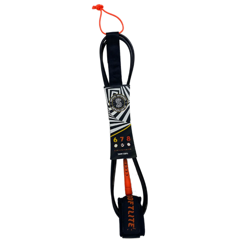 Softlite leash - Black/Fluro red