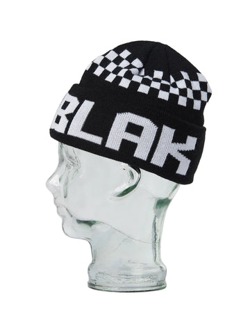 Blak Headwear - Check Black Beanie